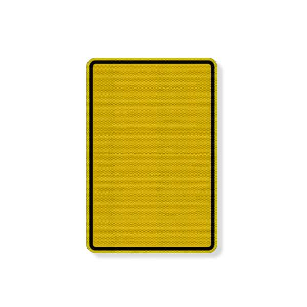 Gelbe reflektierende Umleitungsfolie blanko, rechteckig 420 × 630 mm, schwarz gerahmt