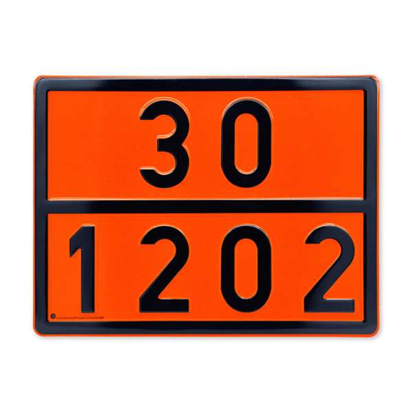 ADR Gefahrguttafel 30 / 1202, orange, Vorderseite, 400 × 300 mm