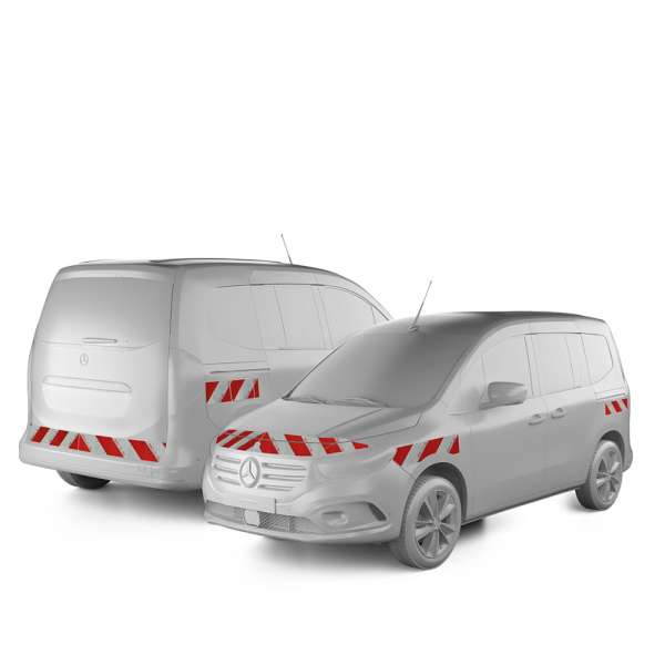 Mercedes Benz EQT W420 in Standardlänge mit Komplettwarnmarkierungssatz, Baujahr 2023