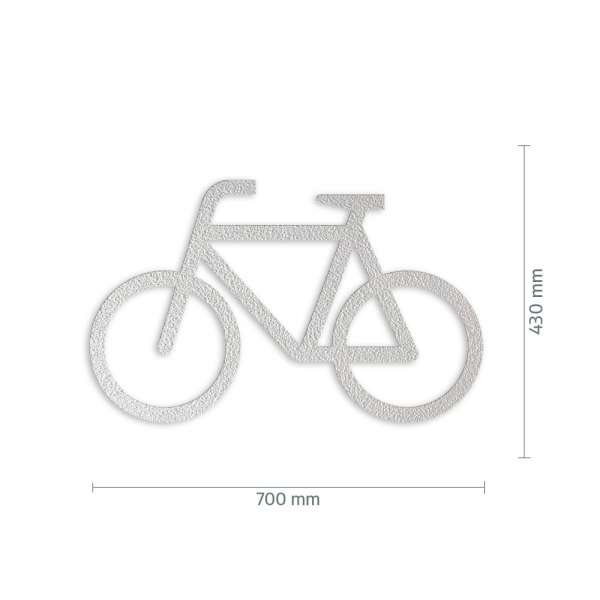 3M Stamark Fahrrad-Piktogramm, weiß, kompakte Variante 700 × 430 mm