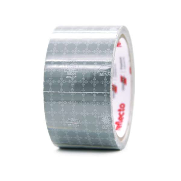 Rolle 5m ORALITE FD 1403, graues Reflexmuster, Schrägansicht